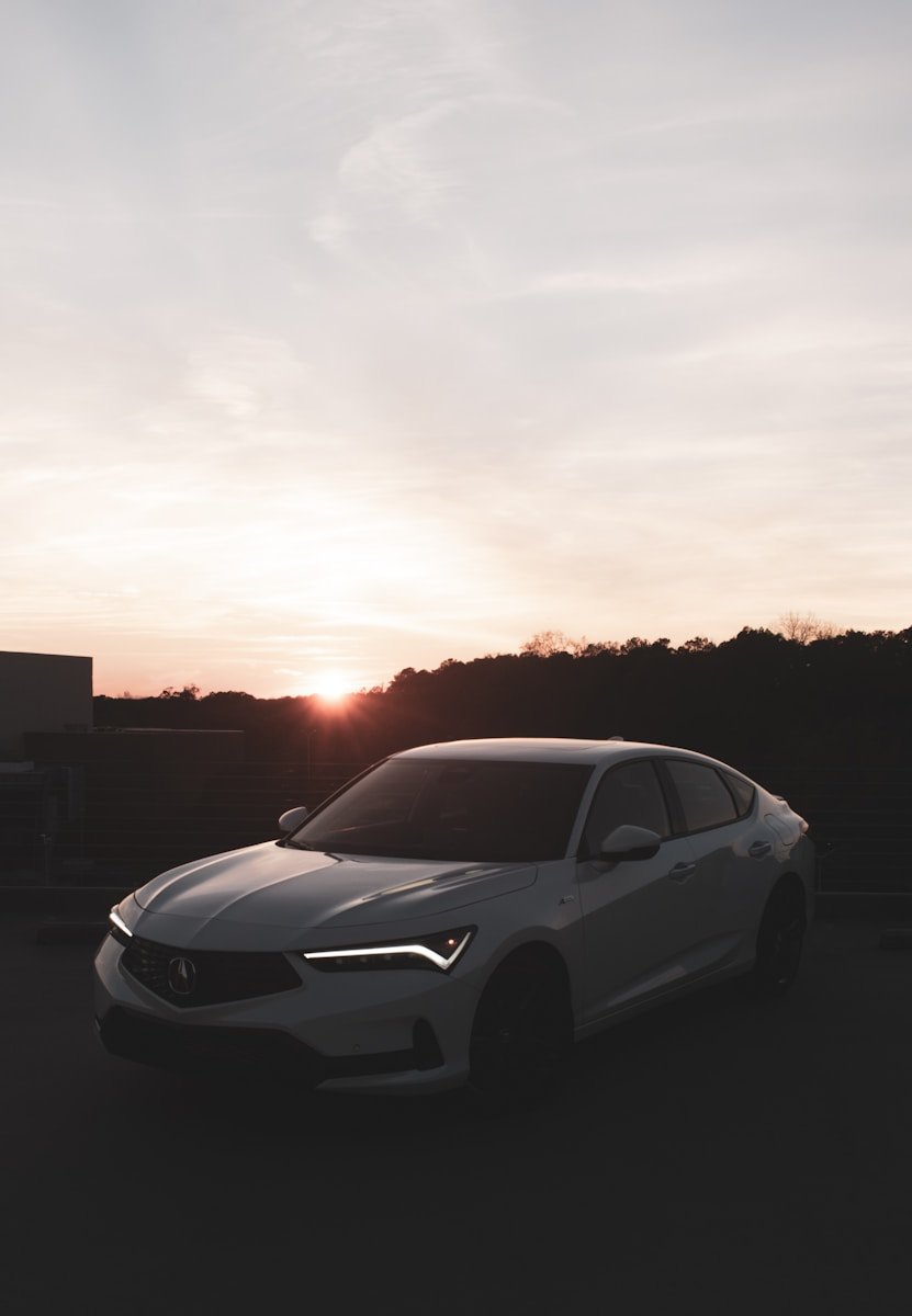 a car parked on a road